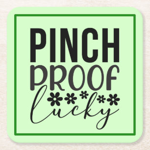 Dessous De Verre Carré Preuve de pincement Lucky-62906