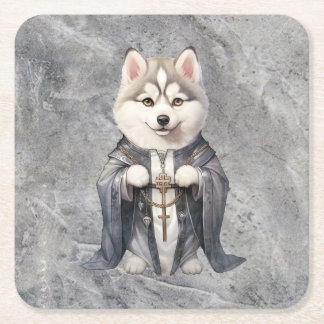 Dessous De Verre Carré Priest King Siberian Husky Dog