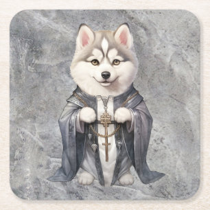 Dessous De Verre Carré Priest King Siberian Husky Dog