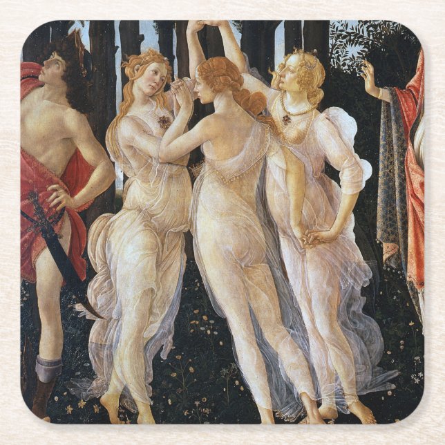 Dessous De Verre Carré Primavera (détail), Sandro Botticelli, 1482 (Devant)
