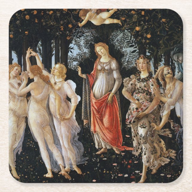 Dessous De Verre Carré Primavera, Sandro Botticelli, 1482 (Devant)