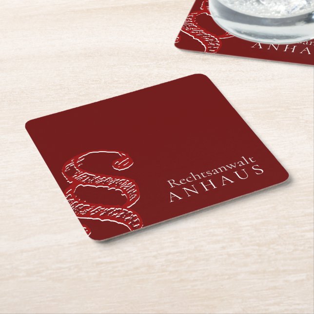 Dessous De Verre Carré Procureur blanc Brown Premium (Incliné)