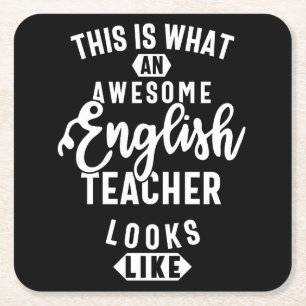 Dessous De Verre Carré Professeur d'anglais, Funny professeur d'anglais