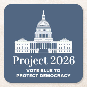 Dessous De Verre Carré Projet 2026 Vote pour la démocratie