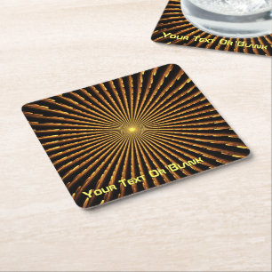 Dessous De Verre Carré Pulsar fractal