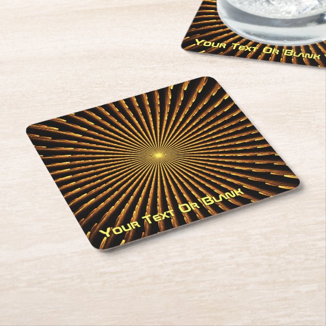 Dessous De Verre Carré Pulsar fractal (Incliné)