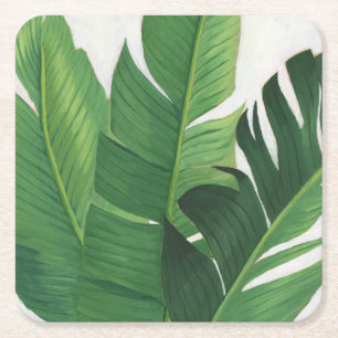Dessous De Verre Carré Pura Vida - Feuilles tropicaux