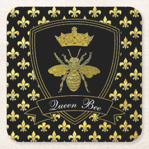 Dessous De Verre Carré Queen Bee Your Text