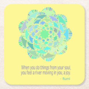Dessous De Verre Carré Quota de Mandala Rumi Joy
