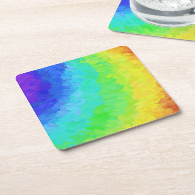 Dessous De Verre Carré Rainbow Icy (Incliné)