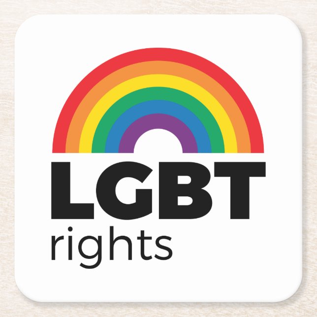 Dessous De Verre Carré Rainbow Rights (Devant)