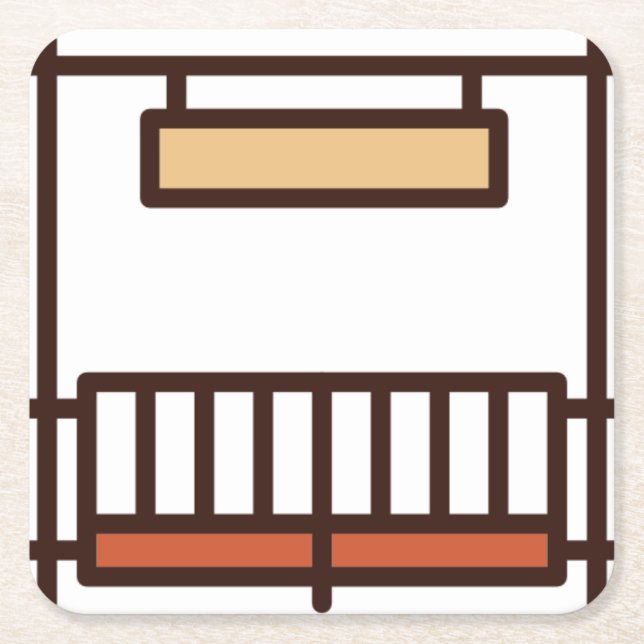 Dessous De Verre Carré ranch (Devant)