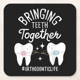 Dessous De Verre Carré Rapprocher les dents - Orthodontiste