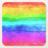 Rayures arc-en-ciel aquarelle