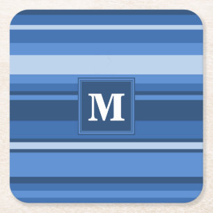 Dessous De Verre Carré Rayures bleues Monogram