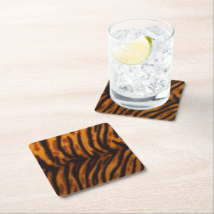 Dessous De Verre Carré Rayures de tigre.