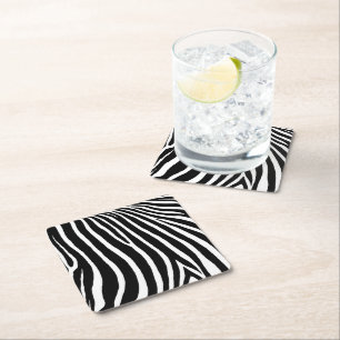 Dessous De Verre Carré Rayures de zèbre 