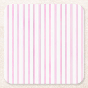 Dessous De Verre Carré Rayures roses d'aquarelle d'arrière - plan