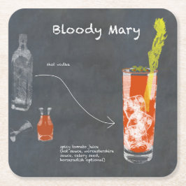 Dessous De Verre Carré Recette de Bloody Mary