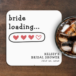 Dessous De Verre Carré Rechargement de la mariée Shower de mariage 
