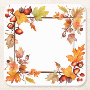 Dessous De Verre Carré Récolte d'automne : Récolte de germes