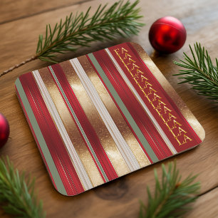 Dessous De Verre Carré Red Christmas Fa La La Motif#27 ID1009