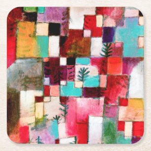 Dessous De Verre Carré Red Green and Violet, Paul Klee