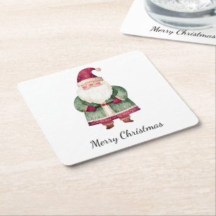 Dessous De Verre Carré Red Green Noël Père Noël