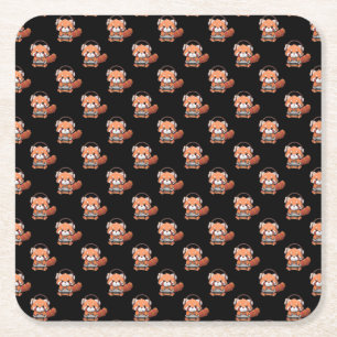 Dessous De Verre Carré Red Panda Gamer