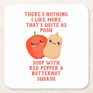 Dessous De Verre Carré red pepper and butternut squassoup
