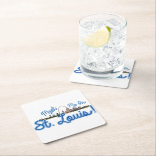 Dessous De Verre Carré Rencontrez-Moi À Saint-Louis !