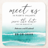 Rencontrez-Nous À La Destination Mariage Teal Save