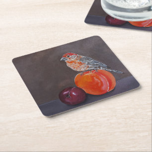 Dessous De Verre Carré Repos de midi du pinson domestique Peinture d'Alfr