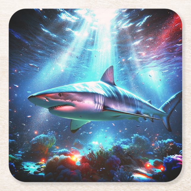 Dessous De Verre Carré Requin (Devant)