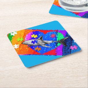 Dessous De Verre Carré Requin