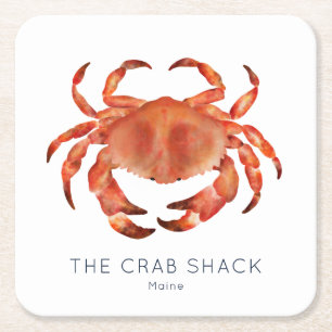 Dessous De Verre Carré Restaurant de crabe de mer