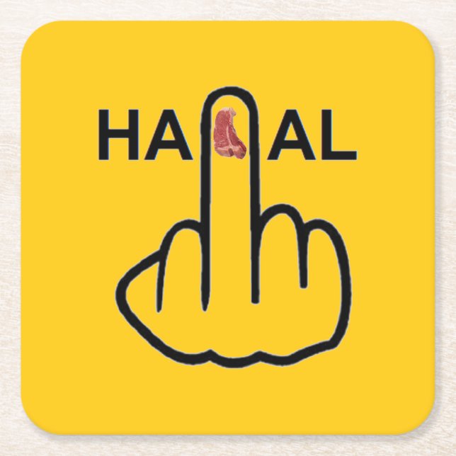 Dessous De Verre Carré Retourner halal dessous de verre (Devant)