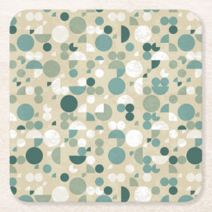 Dessous De Verre Carré Rétro motif abstrait