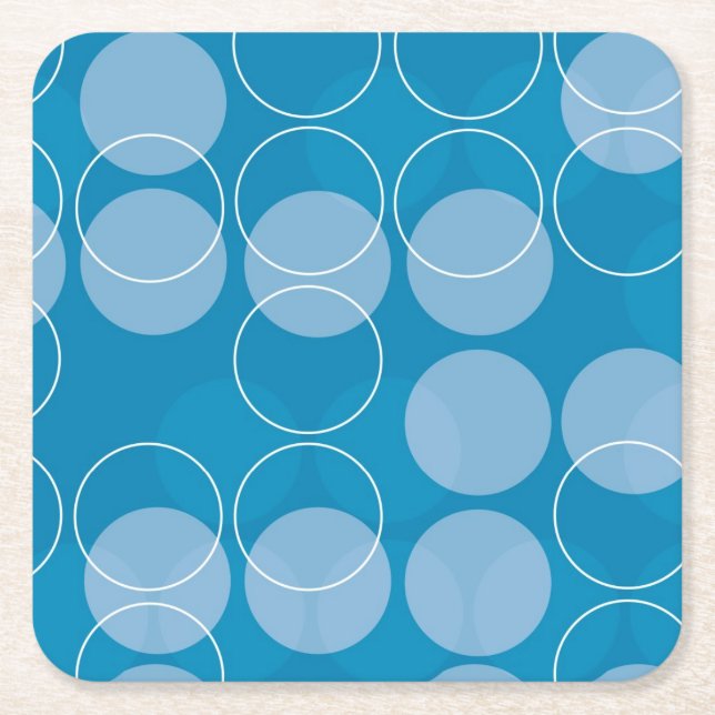 Dessous De Verre Carré Rétros cercles (Devant)