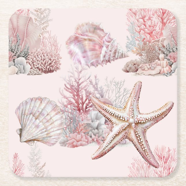 Dessous De Verre Carré Rêves sous la mer Papier Napkin (Devant)