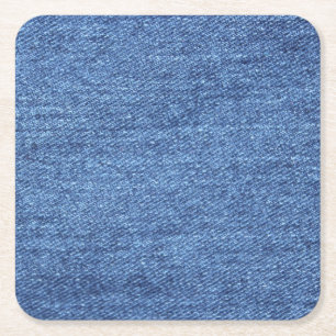 Dessous De Verre Carré Revêtement bleu blanc Denim - Regarder l'image