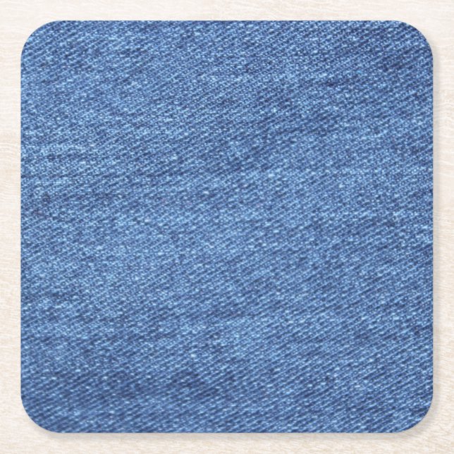 Dessous De Verre Carré Revêtement bleu blanc Denim - Regarder l'image (Devant)