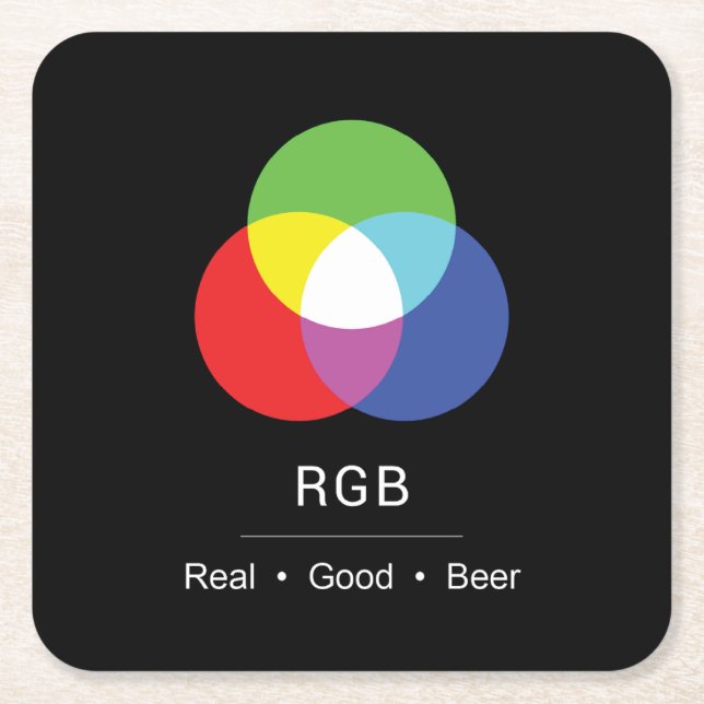 Dessous De Verre Carré RGB Really Good Beer Designer's Coaster (Devant)