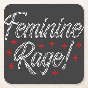 Dessous De Verre Carré Rhinestone de la cage féminine