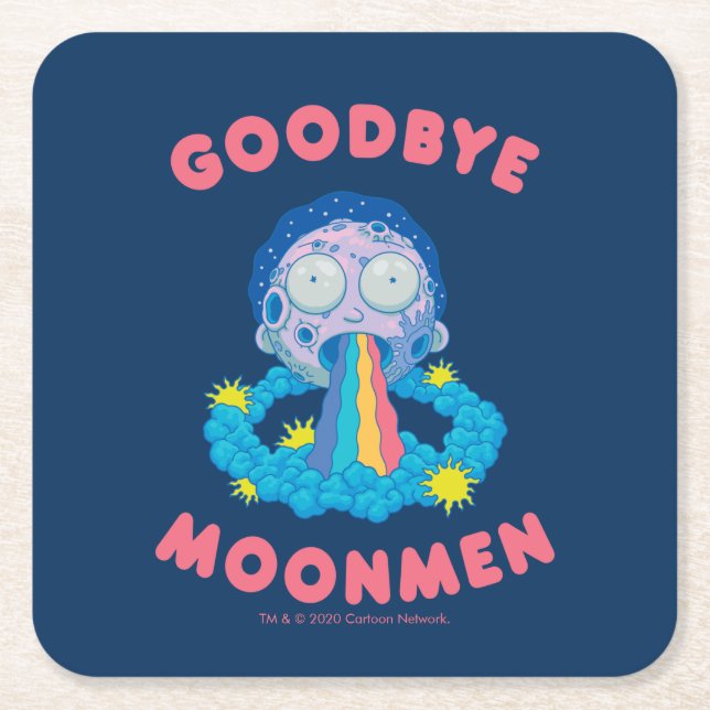 Dessous De Verre Carré RICK ET MORTY™| Adieu Moonmen (Devant)