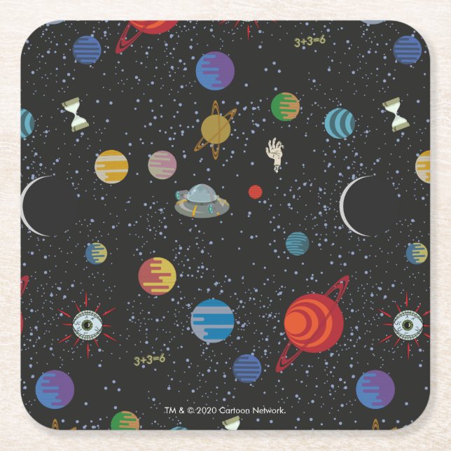 Dessous De Verre Carré RICK ET MORTY™| Motif spatial (Devant)