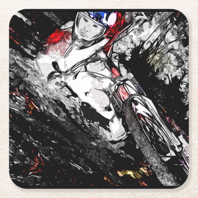 Dessous De Verre Carré Rider Extreme BMX - VTT Racer (Devant)