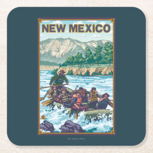 Dessous De Verre Carré Rivière RaftingNew Mexique