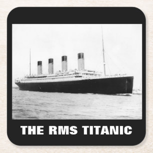 Dessous De Verre Carré RMS Titanic Passenger Liner