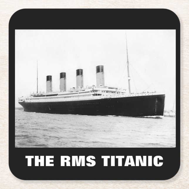 Dessous De Verre Carré RMS Titanic Passenger Liner (Devant)